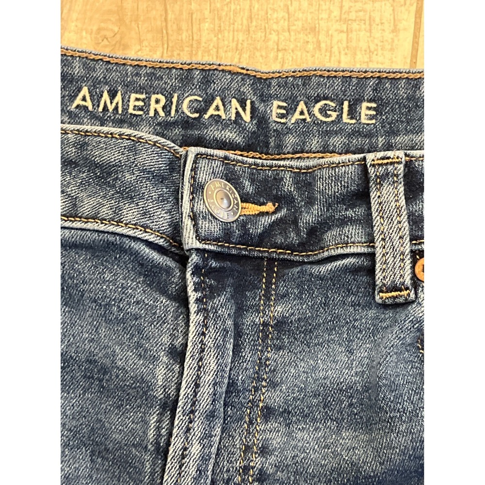 American Eagle Mom‎ Jeans Womens 10 Long Medium Wash High Rise Denim Pants